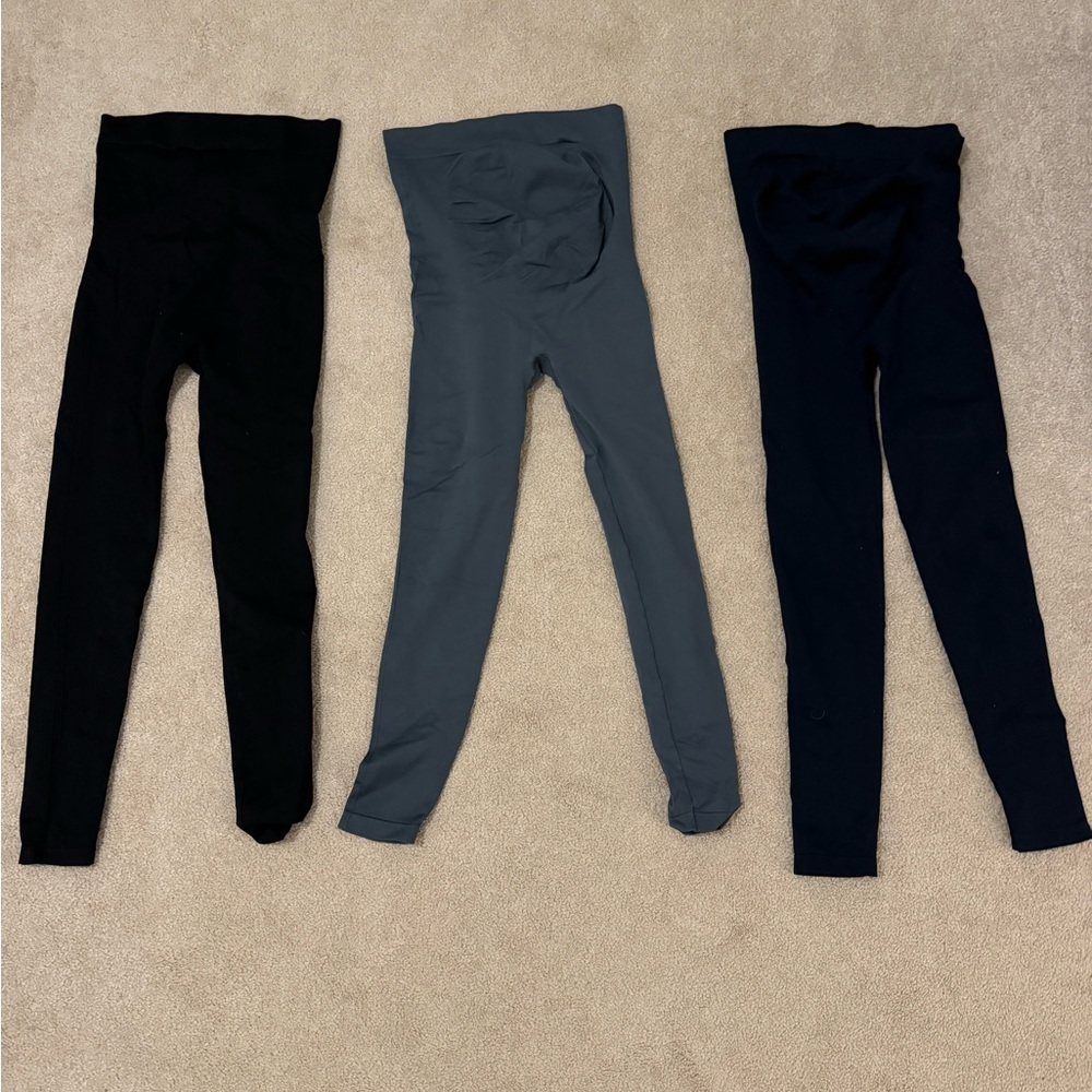 BLANQI EVERYDAY - Maternity Belly Support Leggings - Size Medium (3 pairs)